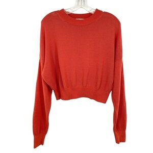 Madewell Loose Knit Crewneck Sweater in Coastal Orange